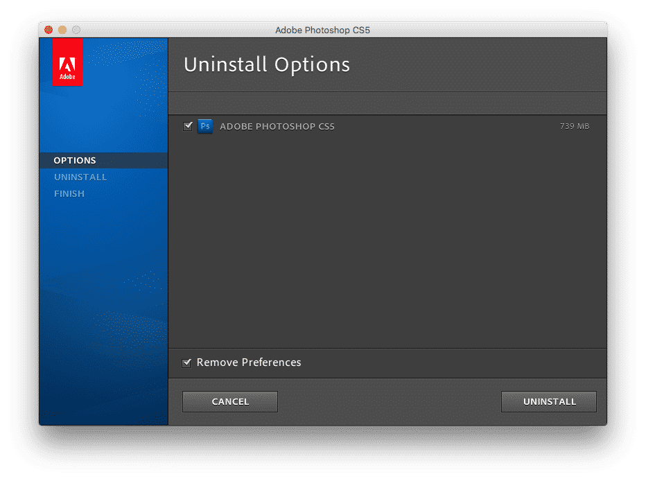 uninstall adobe device central cs4 from osx
